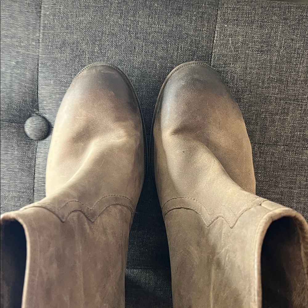 Aldo Taupe Ankle Booties with Tassel Zipper - Picture 7 of 7